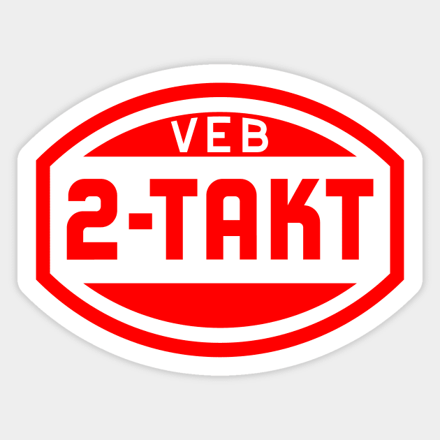 VEB 2-stroke logo (1c) Sticker by GetThatCar